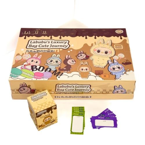 علبة المفاجأة شخصية لابوبو مع استكر اهداء لليوم ال...