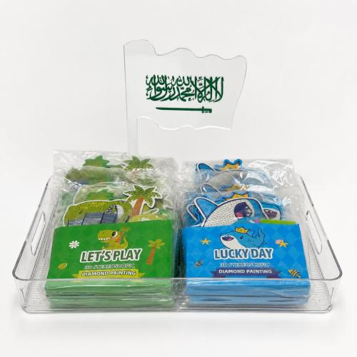 Distribution tray of the Clirk game, crystal stickers with multiple characters, dinosaur, whale, 10 pieces