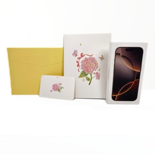 كرت و ظرف اهداء الفراشات وردي 3D مقاس 15*20 cm ((ل...