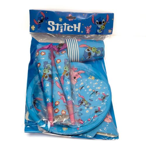 طقم سفرة احتفال ورقي ستيتش 6حبات