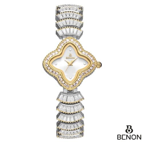 Pineon watch - Viola marble port with a shiny gold...