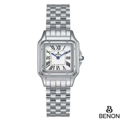 Penon watch - silver PANTHER with white dial