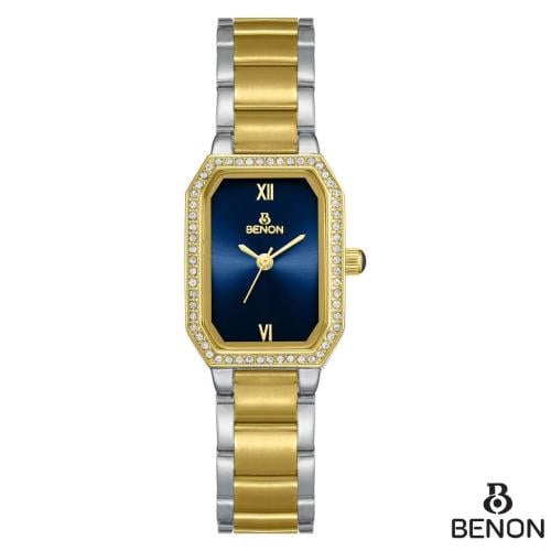 Pineon watch - two-tone luxury, navy dial with a s...