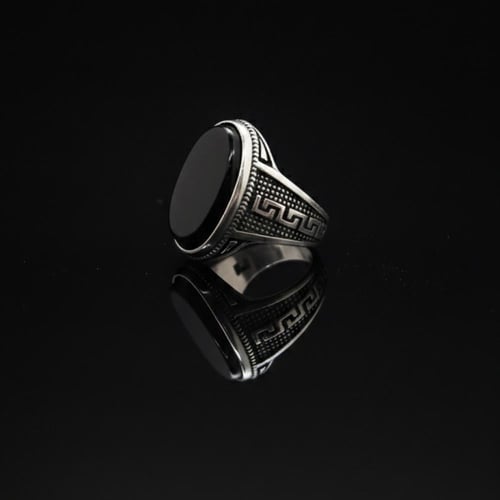 خاتم فضه - بنقشه الفيزارتشي اسود