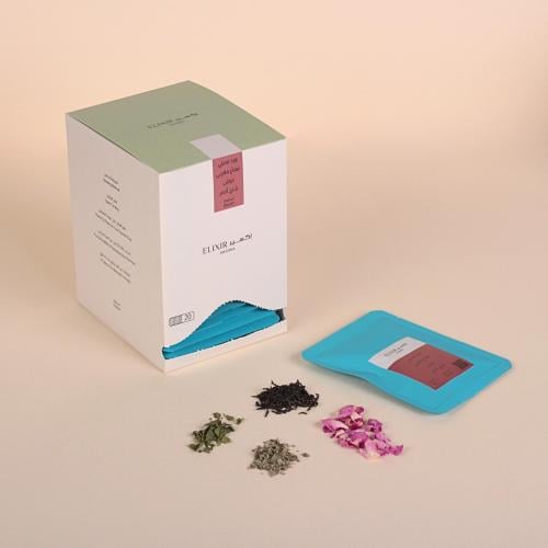 توليفة الورد والنعانيع المدينية مع الشاي الأحمر