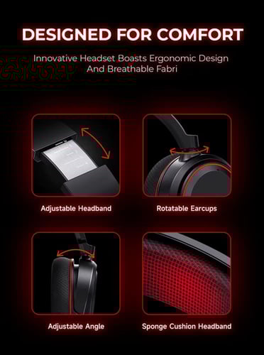 سماعه -Picun G2 E-sports Wireless - Wired Gaming H...