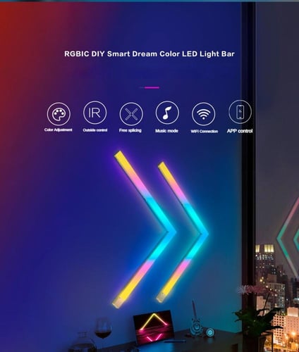 اضاءة الدايموند ليد -Diamond Lines RGBIC Wifi Ligh...