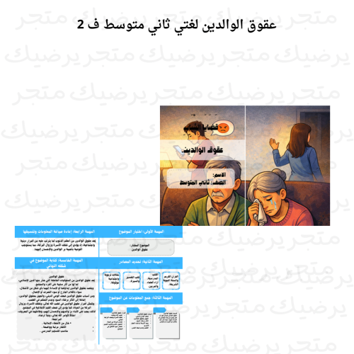 ‪عقوق الوالدين لغتي ثاني متوسط ف 2