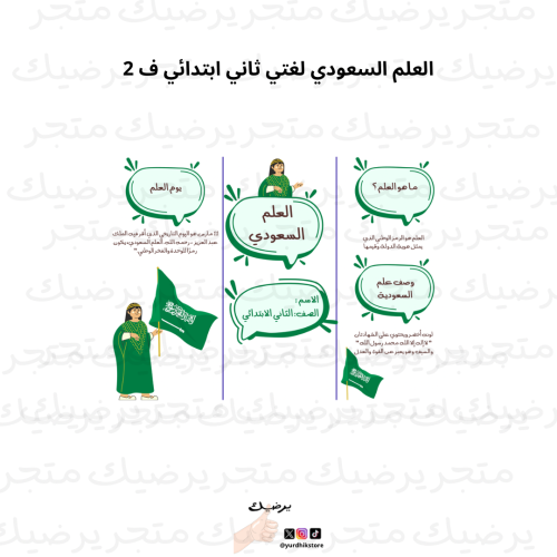 العلم السعودي لغتي ثاني ابتدائي ف2
