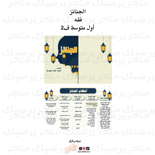 الجنائز فقه أول متوسط ف2