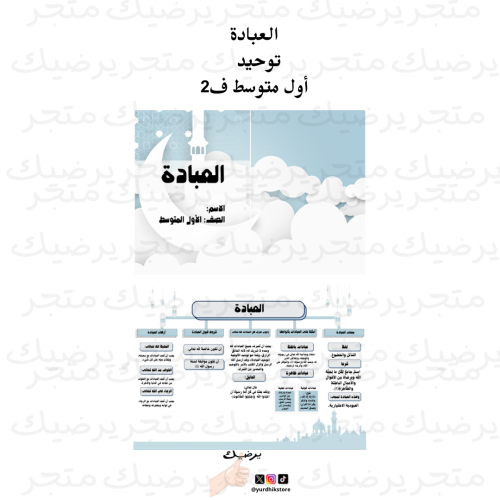 العبادة توحيد أول متوسط ف2