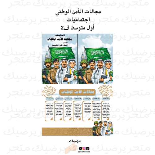 مجالات الأمن الوطني اجتماعيات أول متوسط ف2