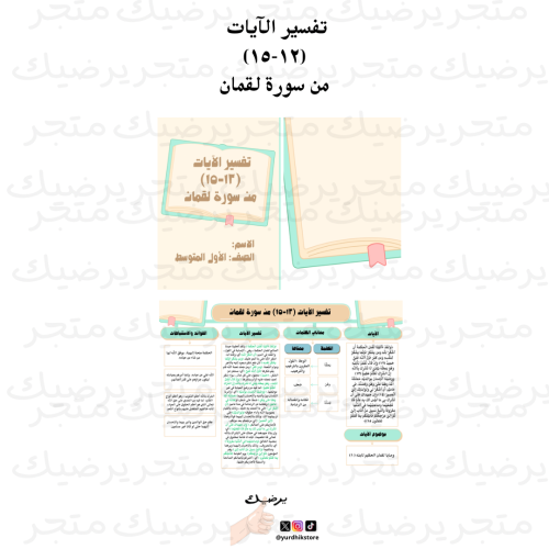 تفسير الآيات (١٢-١٥) من سورة لقمان