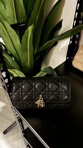 Chanel black matte logo and gold