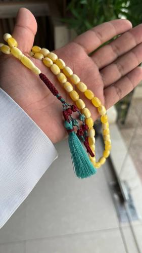 سبح تراب كهرمان شبيه الكهرمان الطبيعي *السعر للحبه...