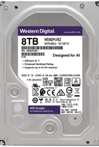 WESTERN DIGITAL 8TB PURPLE SATA HARD