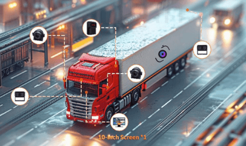 EH03T 4G-GPS 1+3CH DASH CAM داش كام حافلات مع الرب...