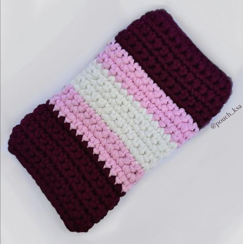 شنطة ميني باوتش بتدرجات اللون الأحمر