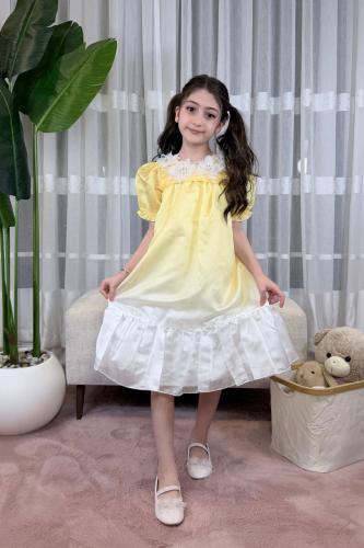 فستان بناتي مورد بالصدر 55371