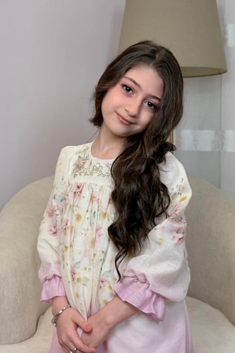 فستان بناتي مشجر 55419