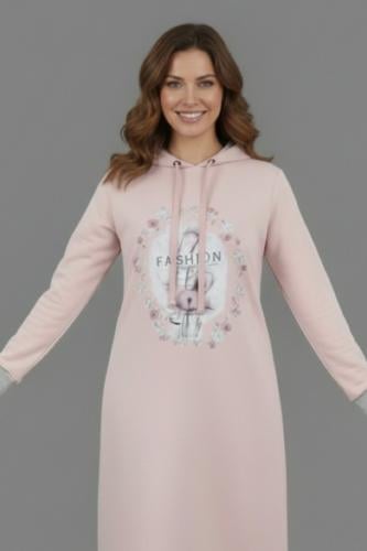روب نسائي بيتي طويل بإطار من الزهور D10014