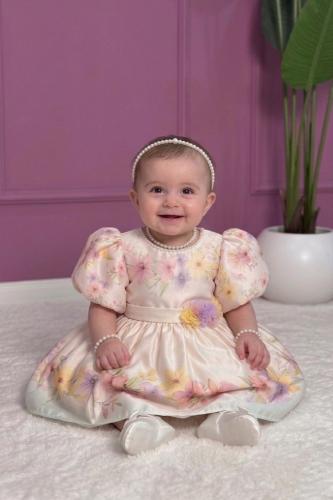 فستان بناتي مورد بكتوف شيفون 55385A