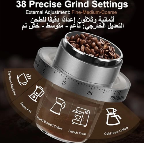 مطحنة قهوة كهربائية مطورة من اكس كيموس