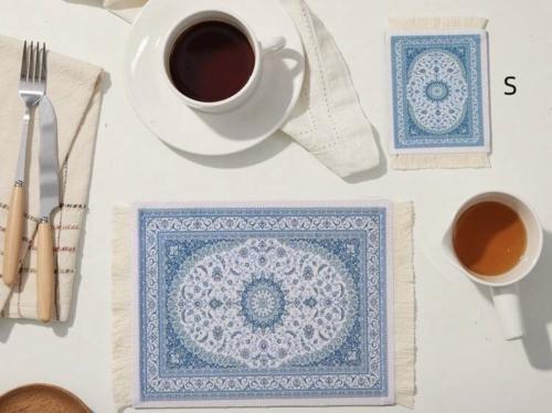 كوستر السجاد التراثي ازرق فاتح - وسط