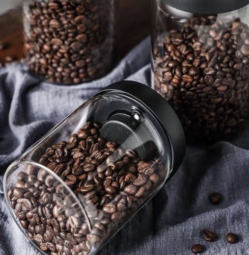 حافظه حبوب القهوة تسحب الهواء لحفظ الحبوب لفتره اط...