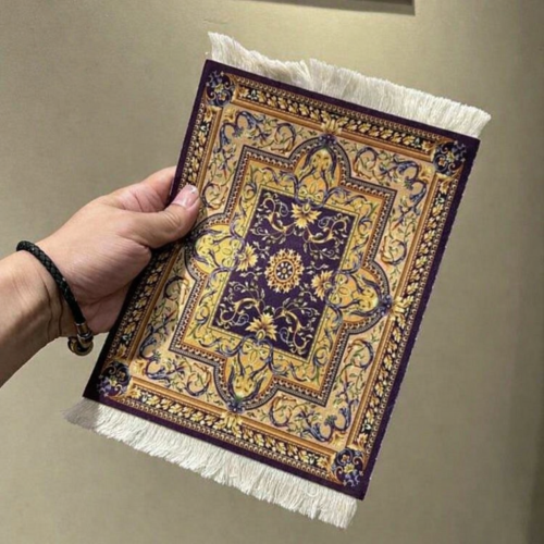 كوستر السجاد التراثي اصفر بنفسجي - وسط