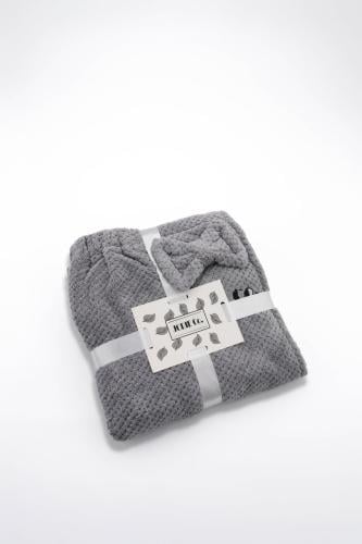 منشفة المايكروفايبر للجسم - رمادي