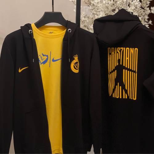 طقم النصر الرياضي – هودي كريستيانو مع تيشيرت أصفر