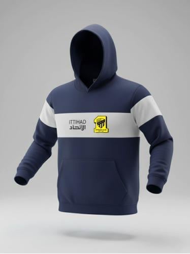 هودي نادي الاتحاد بتصميم أنيق-باللون الكحلي