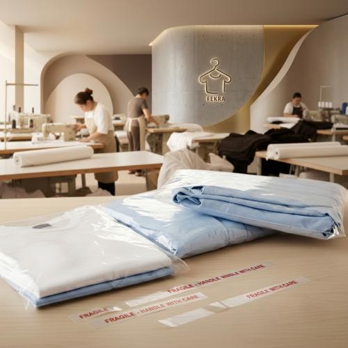 Plain transparent adhesive packaging bags