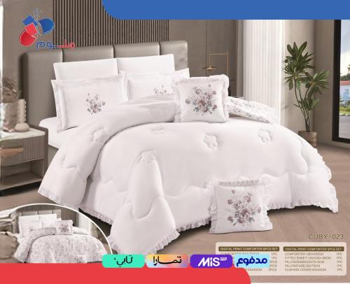 لحاف CUBY مايكروفايبر وجهين منفوخ نفرين 8 قطع