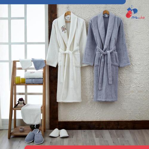 طقم ارواب حمام تركي قطن 100% مقاس واحد - 11 قطعة