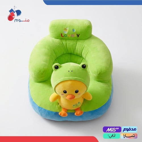 كرسي أطفال قماش قطيفة بتصميم كرتوني لطيف مع دمية م...