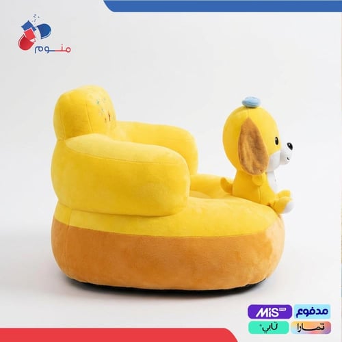 كرسي أطفال قماش قطيفة بتصميم كرتوني لطيف مع دمية م...