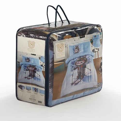 بكج مفرش أطفال ميكروفايبر 4 قطع + لباد ارتفاع 14 س...