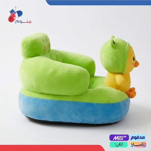 كرسي أطفال قماش قطيفة بتصميم كرتوني لطيف مع دمية م...