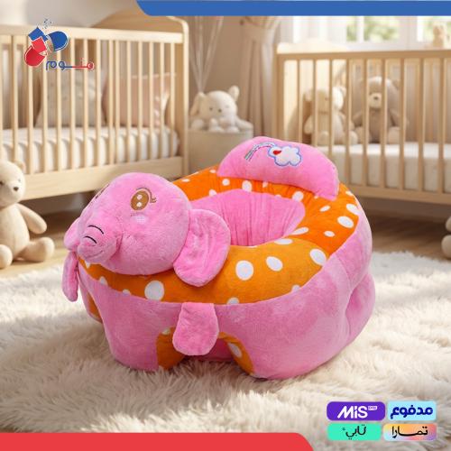 كرسي أطفال قماش قطيفة بتصميم كرتوني لطيف مع دمية م...