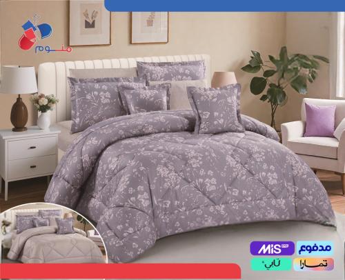 مفرش مشجر EL_DIBAJ نفرين 8 قطع ميكروفايبر 100% بحش...