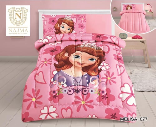 بكج مفرش أطفال ميكروفايبر 4 قطع + لباد ارتفاع 14 س...