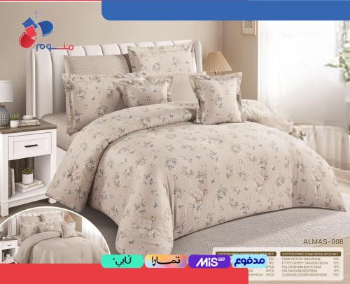 مفرش صيفي قطن 100% نفرين 8 قطع