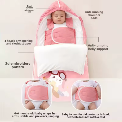 حقيبة نوم سميكة للأطفال من القطن الخالص