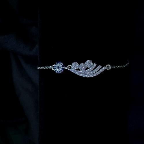 Silver bracelet 925 with zircon