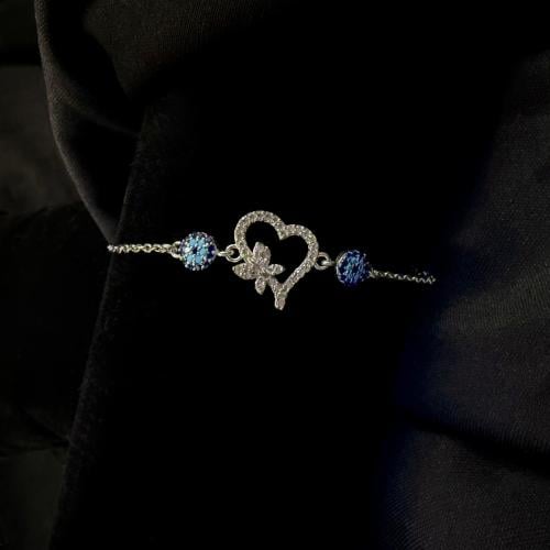 Silver bracelet 925 with zircon