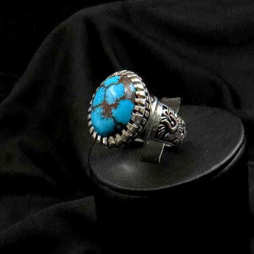 Fayrouz Sinaoui, my king, silver craftsmanship, 990 silver.. size (7 US).. length of the stone (15.2).. width of the stone (11.8)