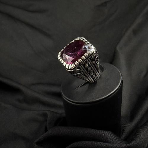 الكسندرايت صياغة عارف فضه 990،المقاس(US 9), طول الحجر(16.9)، عرض الحجر(15.7)
