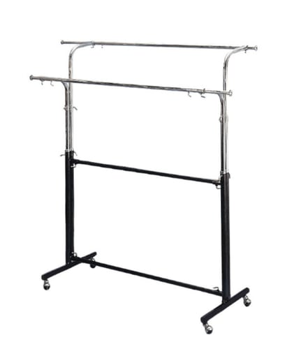 استاند ملابس جهتين اسود و كروم